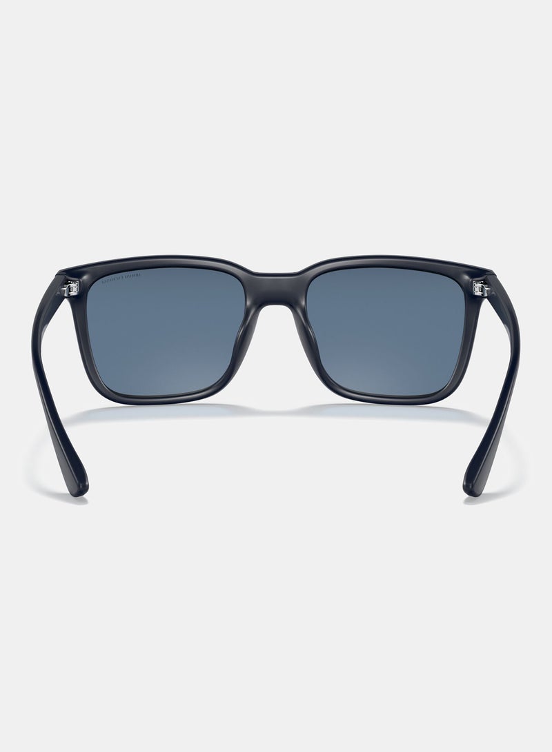 Armani Exchange Full Rimmed Rectangular Sunglasses 0AX4112SU 55 818180 - Image 3